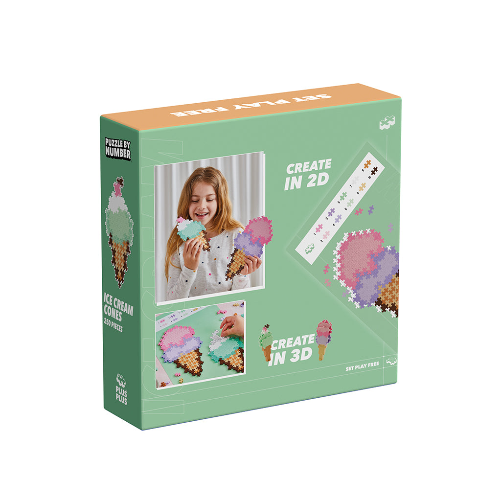 Plus-Plus Puzzle by Number, Isvafler - 250 stk