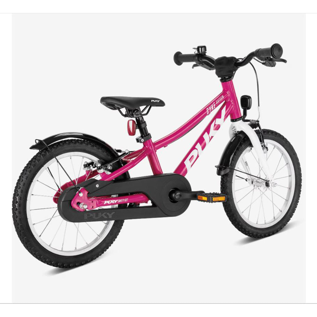 Puky Cyke 16" free whell, børnecykel kun m. håndbremse, Berry/white - Fra 4 år