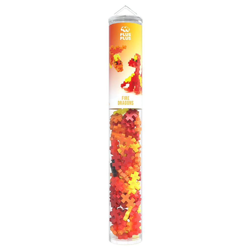 Plus-Plus Fire dragon, 100 stk i rør
