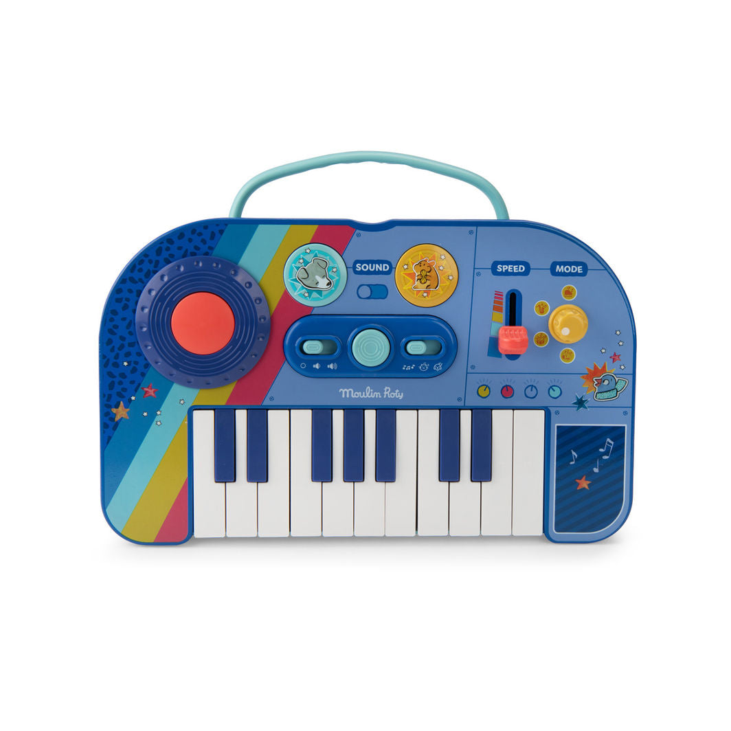Moulin Roty Electric Keyboard - Puce &amp; Pilou