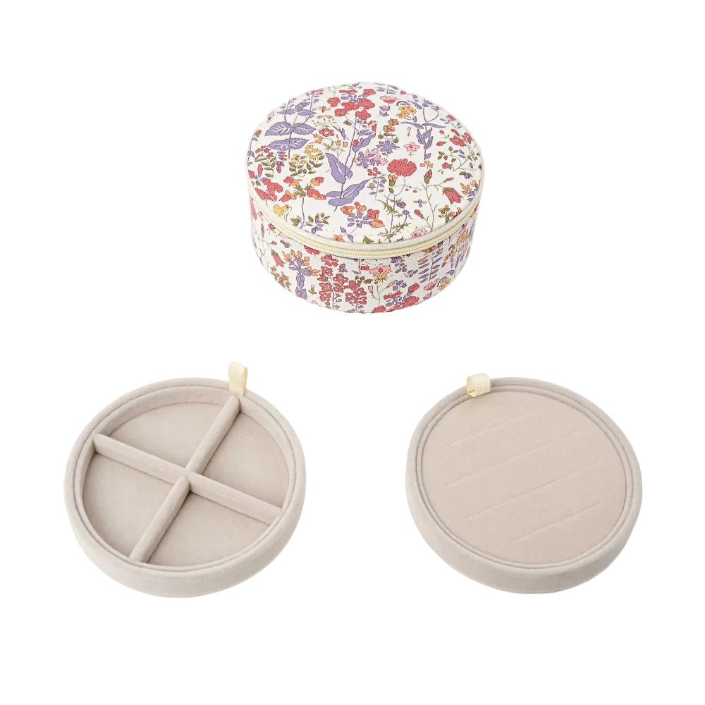 Bon Dep smykkeskrin m. Liberty print - Field Flowers