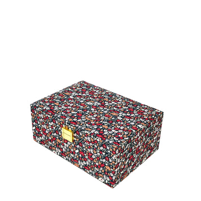 Bon Dep smykkeskrin m. Liberty print, Square - Petal &amp; Daisy