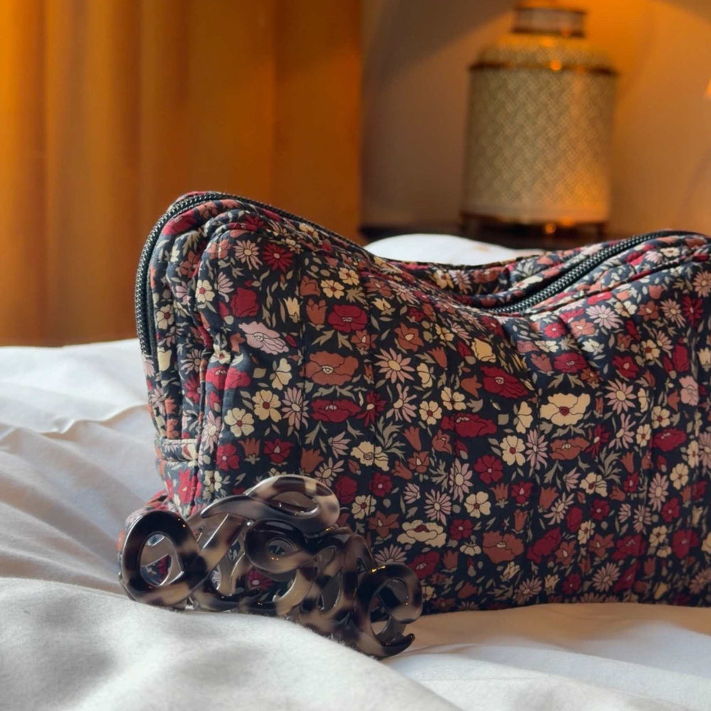 Bon Dep Pouch Small, Toiletry Bag with Liberty - Petal &amp; Daisy