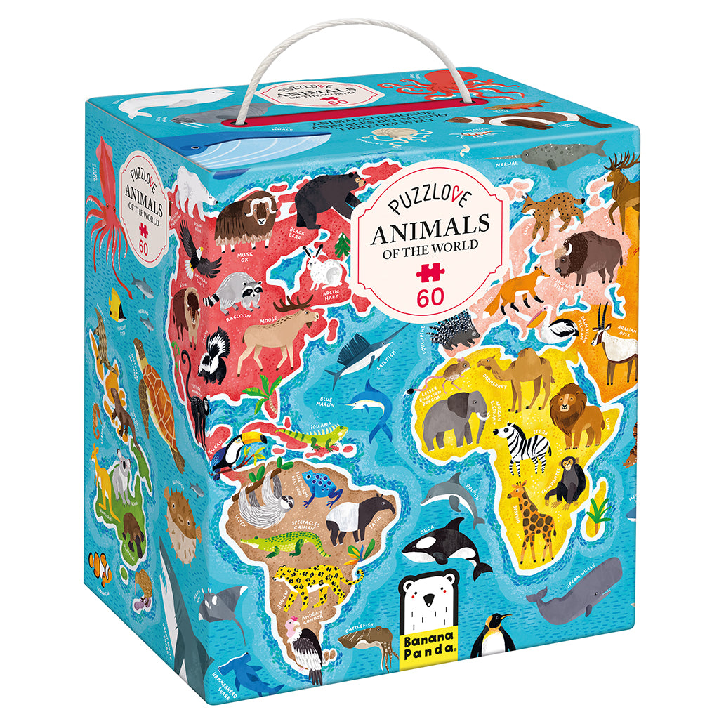 Banana Panda puslespil, Animals of the world - 60 brikker