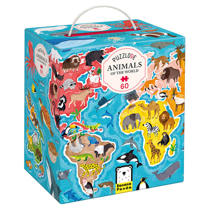 Banana Panda puslespil, Animals of the world - 60 brikker