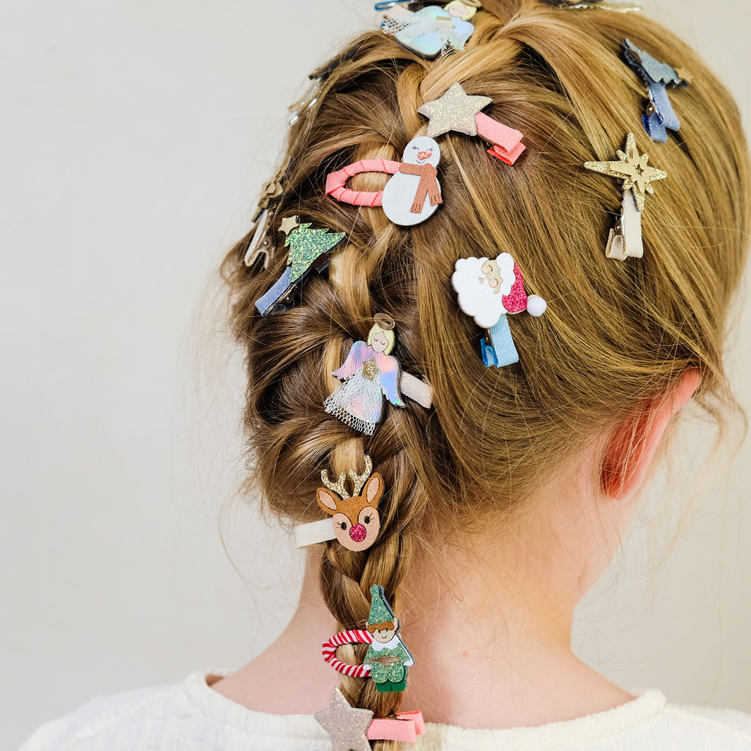 Mimi &amp; Lula 5 Hair Clips - Mini Cute Christmas Character