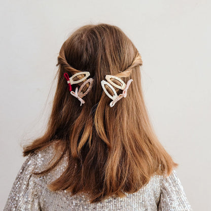 Mimi &amp; Lula 4 Hair Clips – Skinny Velvet Bow