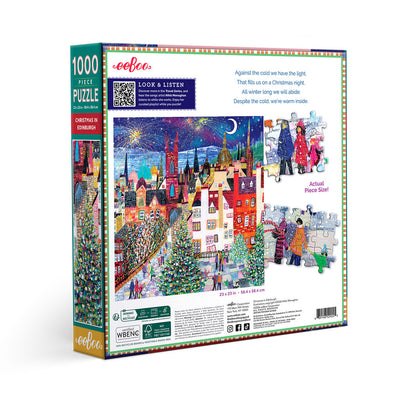 eeBoo 1000-Piece Puzzle, Christmas in Edinburgh