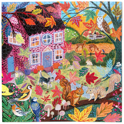 eeBoo 1000-Piece Puzzle, Autumn Cottage