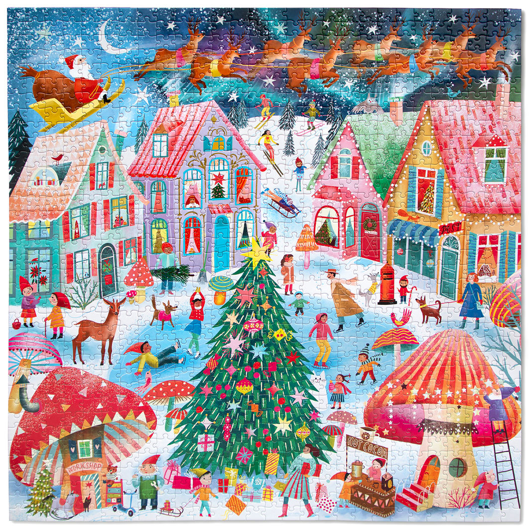 eeBoo 1000-Piece Puzzle, Christmas Flight