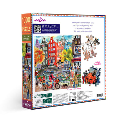 eeBoo Jigsaw Puzzle, 1,000 Pieces, Artists in Amsterdam