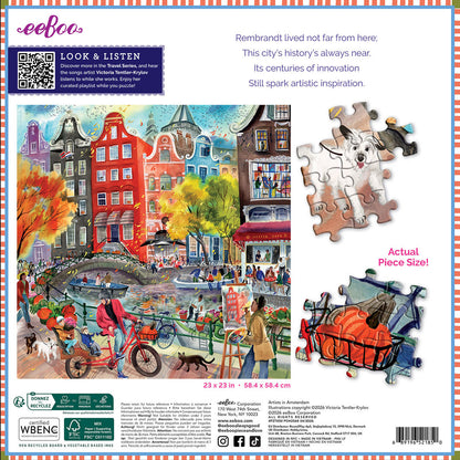 eeBoo Jigsaw Puzzle, 1,000 Pieces, Artists in Amsterdam