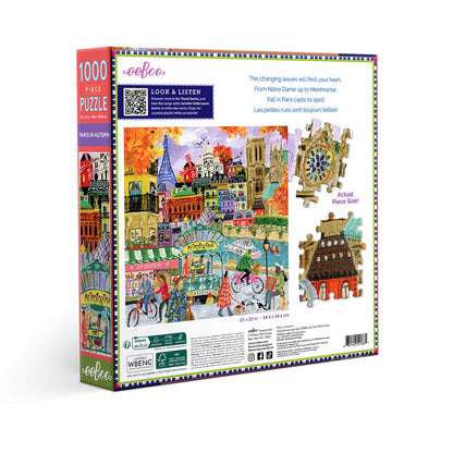 eeBoo 1000-Piece Puzzle, Paris in Autumn