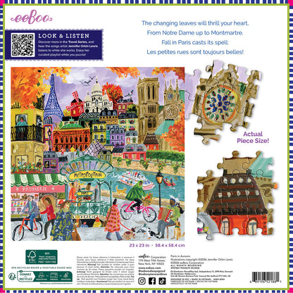 eeBoo 1000-Piece Puzzle, Paris in Autumn