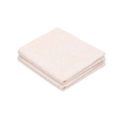 Cam Cam stofbleer, 2-pak økologisk, GOTS - Classic Stripes Rose