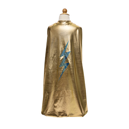 Great Pretenders Superhero Cape, Blue Lightning, Reversible - Size 5-6 Years