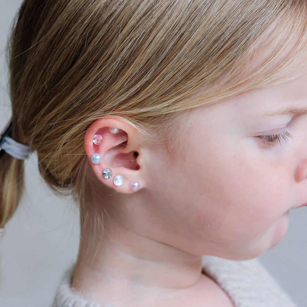 Mimi &amp; Lula Self-Adhesive Ear Stickers 30 Pairs - Pink Gem Earrings