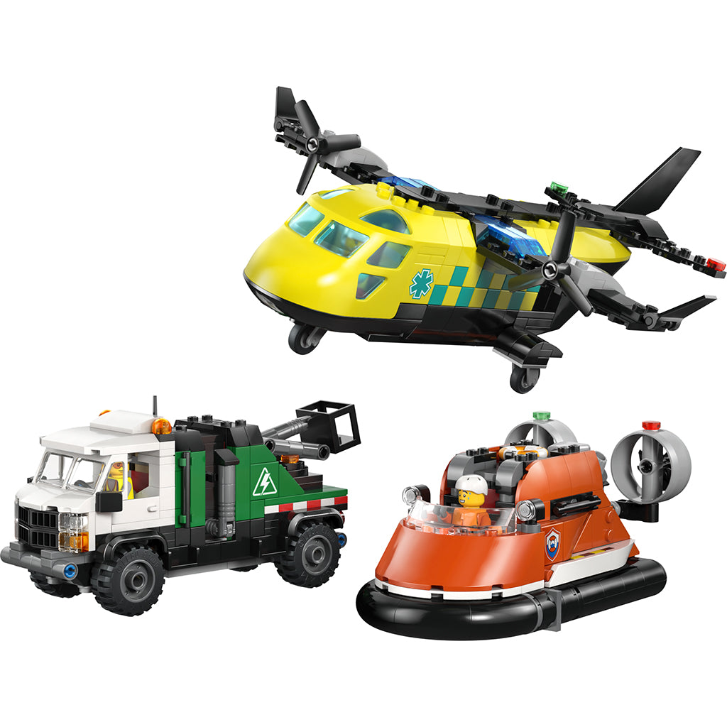 LEGO® City Remix – Fly, servicevogn og luftpudebåd
