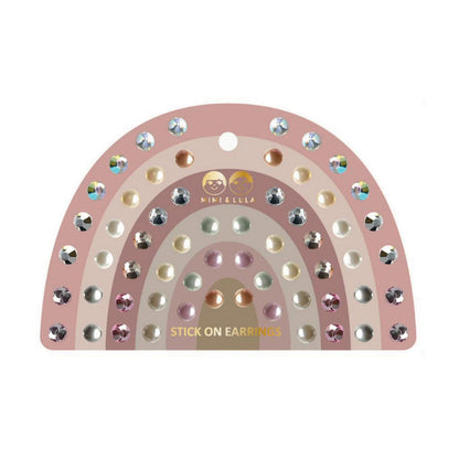 Mimi &amp; Lula Selvklæbende ørestickers 30 par - Pink Gem Earrings