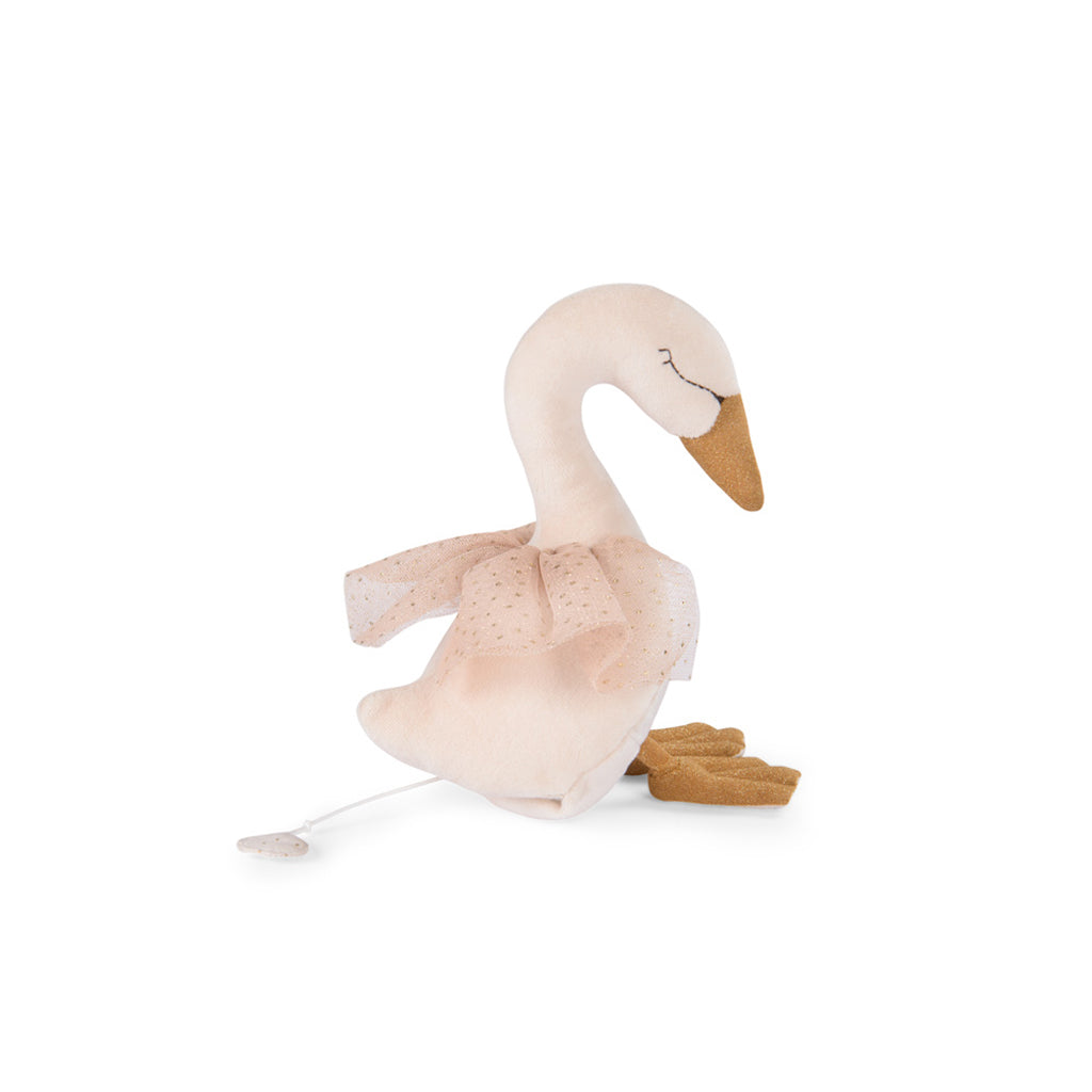 Moulin Roty Swan Musical Plush Toy with Pull Cord – La Petite Ecole de Danse