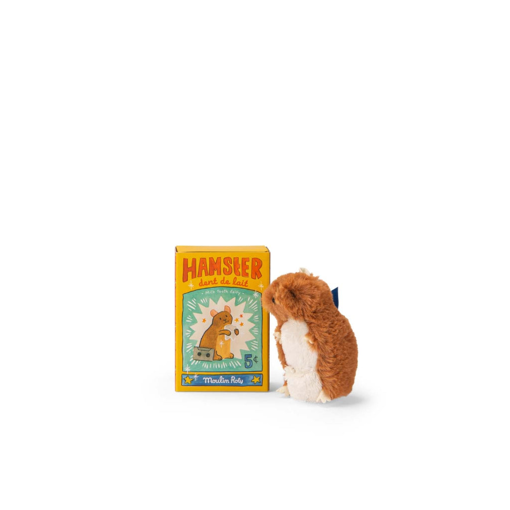 Moulin Roty Tandfe, Hamster med lomme til mælketand - Puce &amp; Pilou