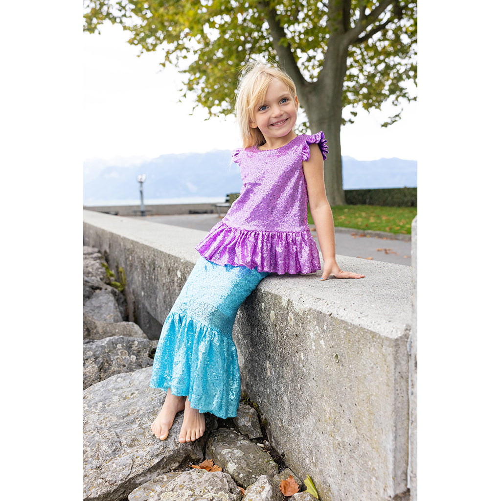 Great Pretenders Dress-Up Costume, Mermaid Skirt and Top, Sequins Sparkle - Size 5-6 Years