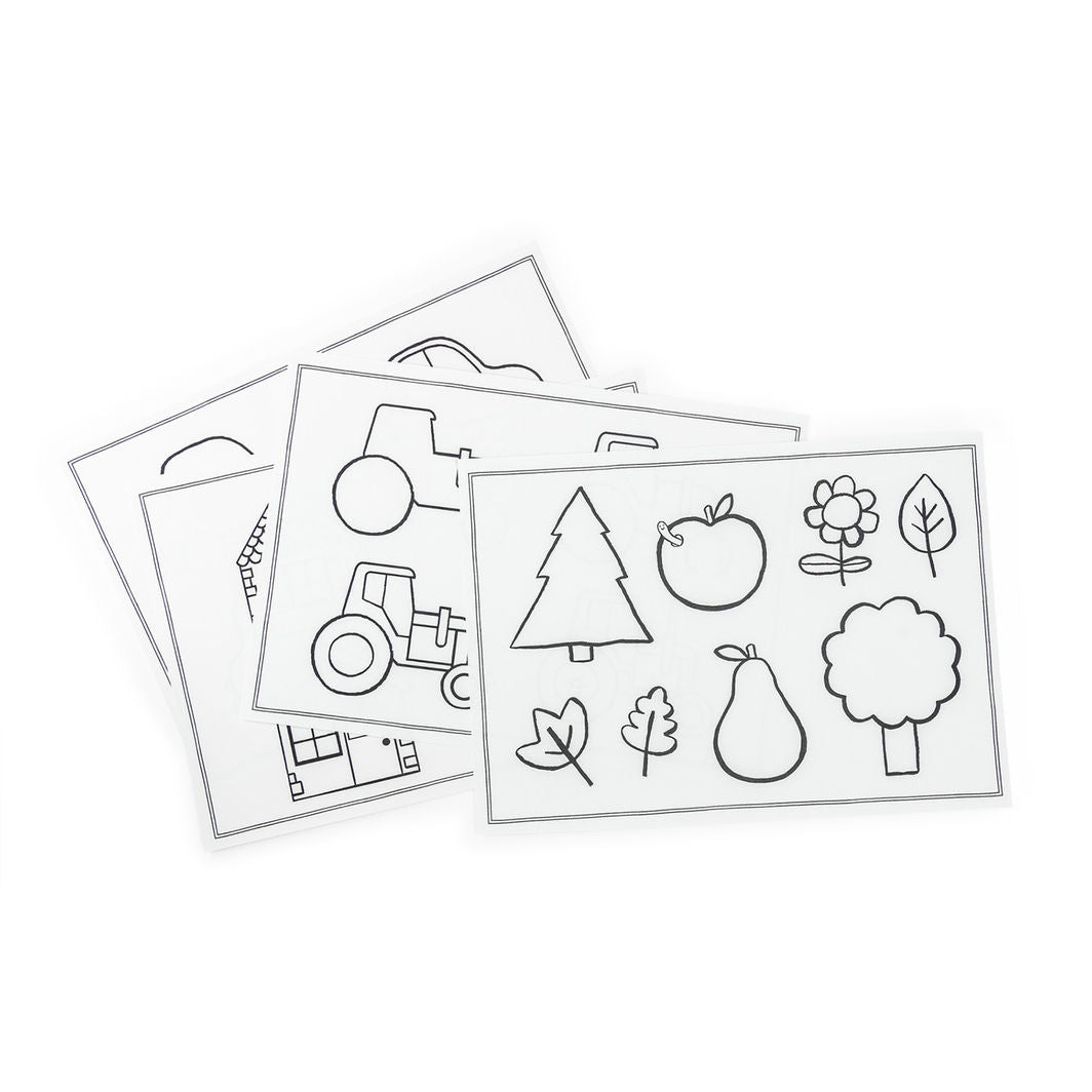 Moulin Roty Kidywolf Drawing Stencils 24 pcs - Les Popipop