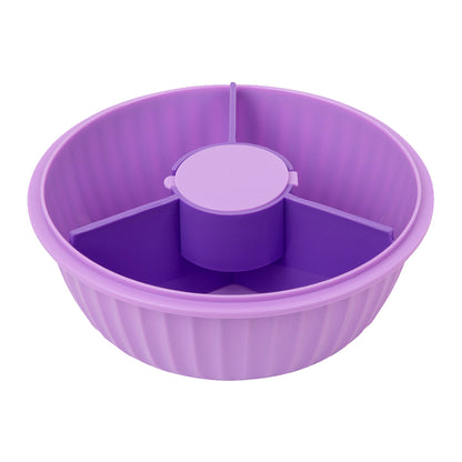 Lilla Yumbox Poke Bowl med skillevægge og dressingrum