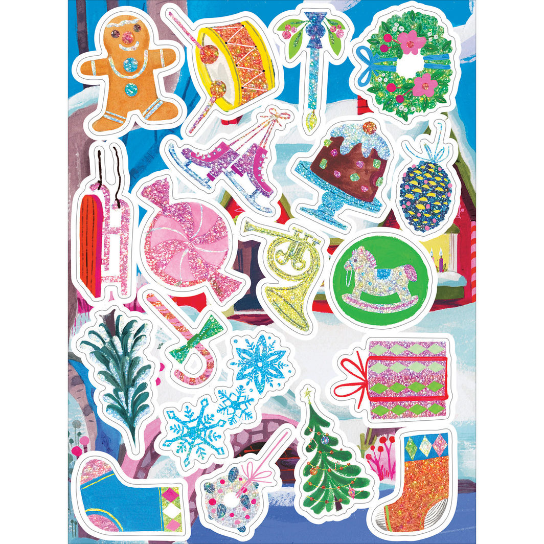 eeBoo Sticker Book, Christmas in the Forest