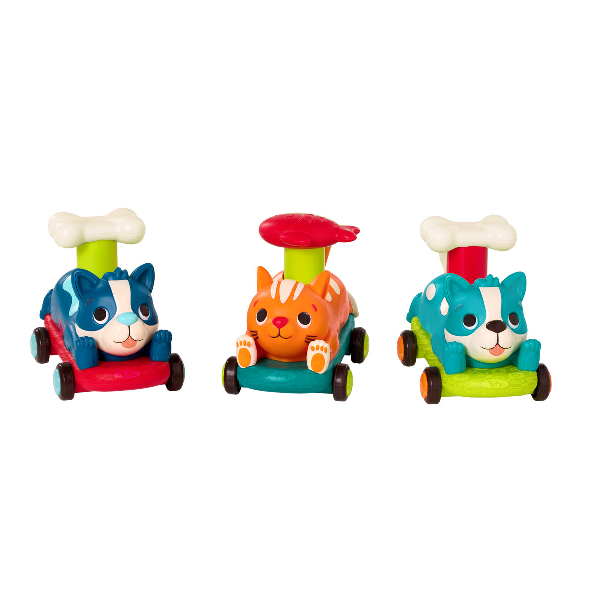 B Toys Animal Cars, Push &amp; Go, Assorted Variants - Price is for 1 Piece