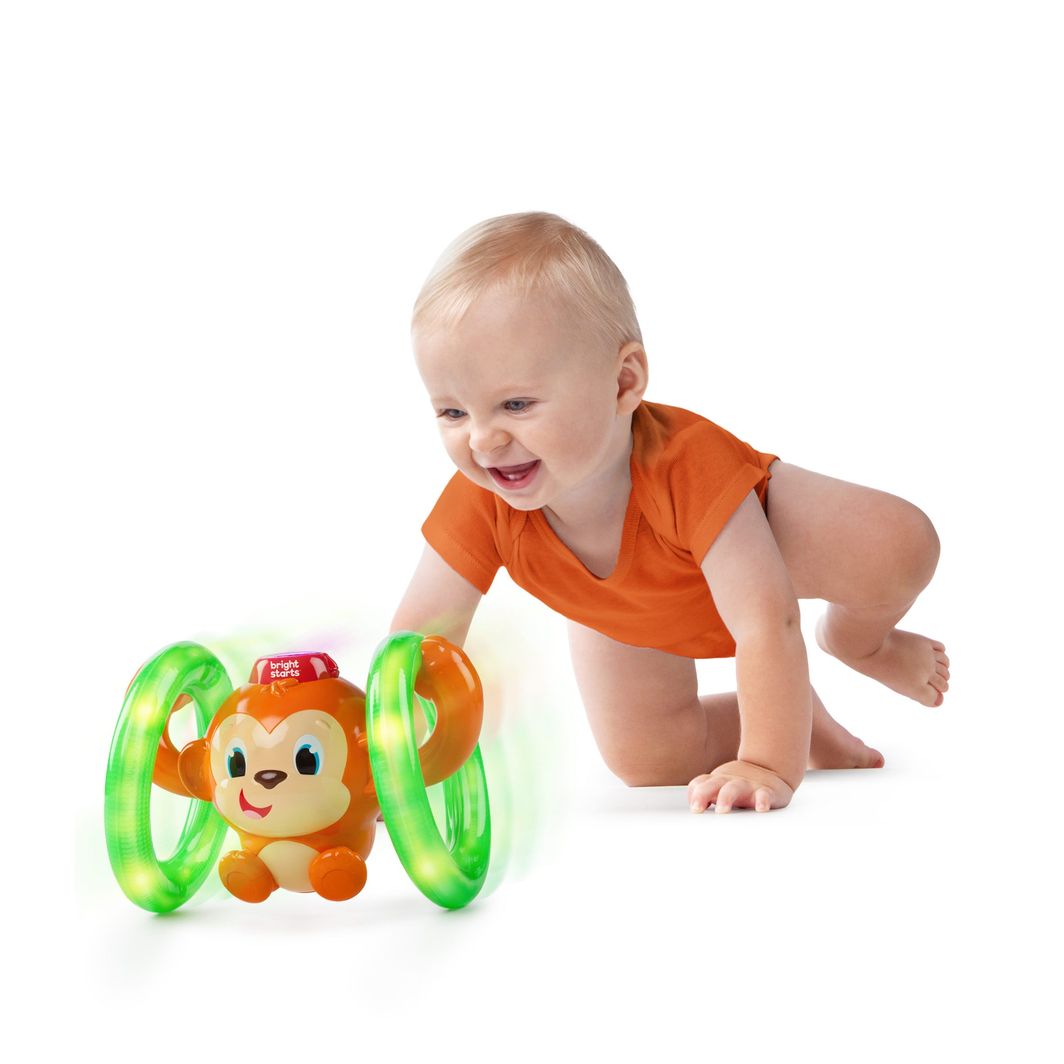 Bright Starts Baby Toy, Roll &amp; Glow Monkey