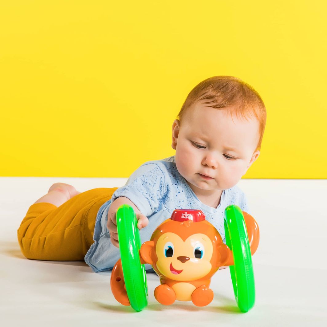 Bright Starts Baby Toy, Roll &amp; Glow Monkey