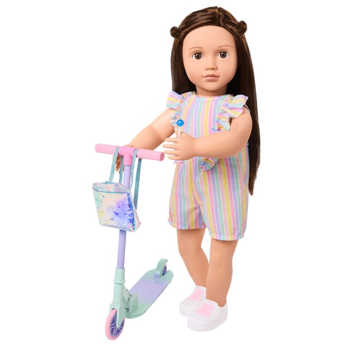 Our Generation, Deluxe Doll Outfit - Rainbow Scooter and Clothing