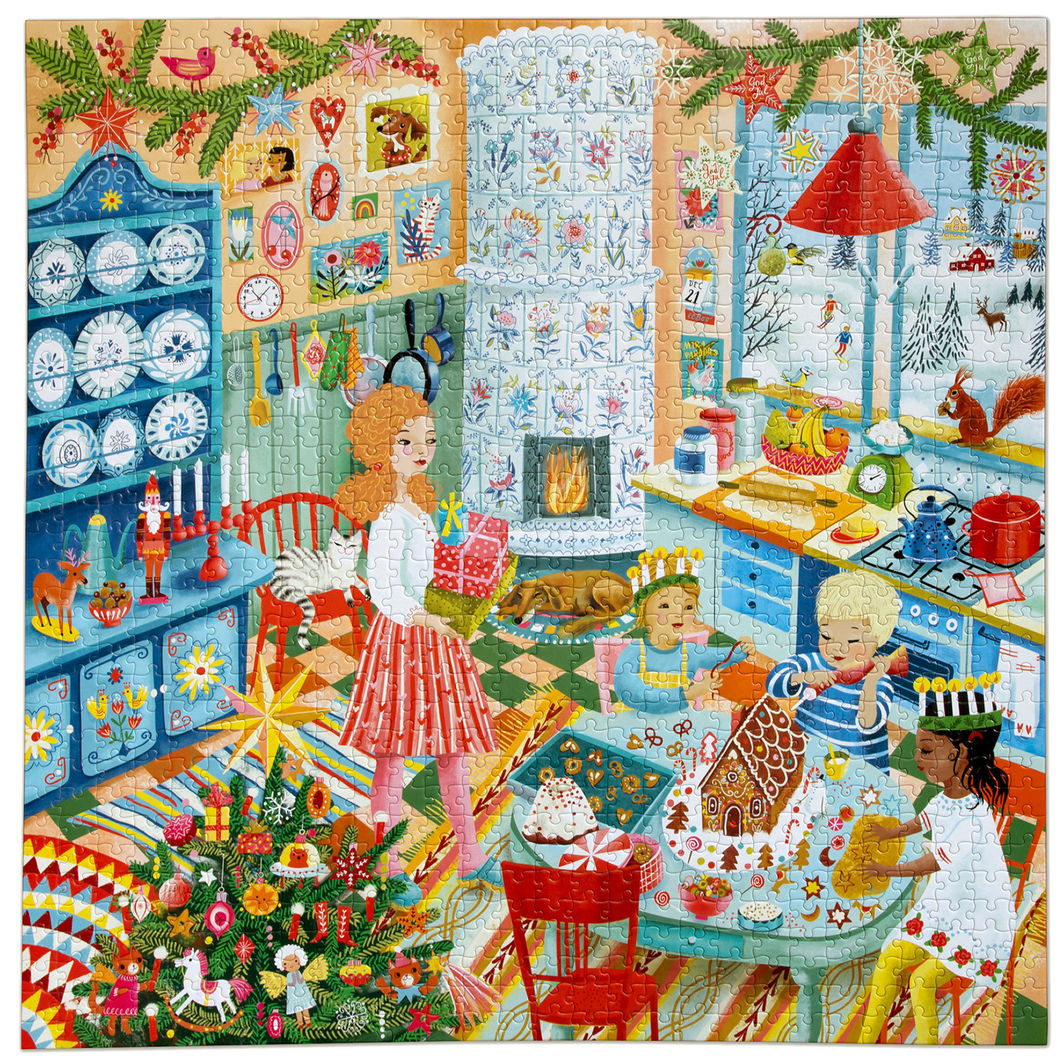 eeBoo Puslespil 1000 brk, Swedish Holiday Kitchen