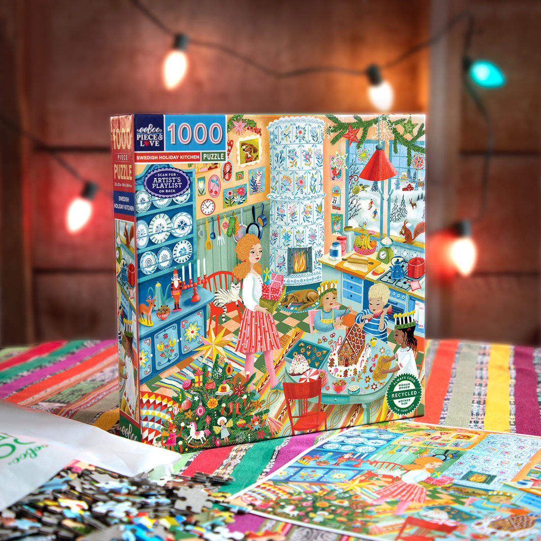 eeBoo Puslespil 1000 brk, Swedish Holiday Kitchen