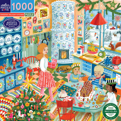 eeBoo Puslespil 1000 brk, Swedish Holiday Kitchen