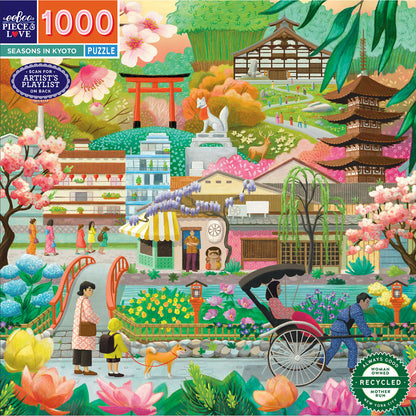 eeBoo Puzzle 1000 Pieces, Seasons in Kyoto