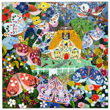 eeBoo Puzzle 1000 Pieces, Cottage at Dusk
