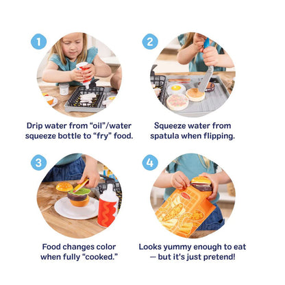 Melissa &amp; Doug Water Wow Play Food with Water-Activated Color Change, Grillbar