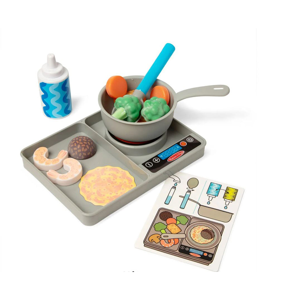 Melissa &amp; Doug Water Wow legemad, kogeplade med gryde