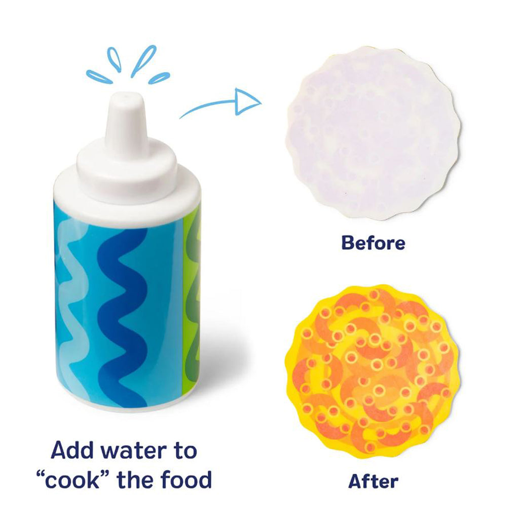 Melissa &amp; Doug Water Wow Play Food with Water-Activated Color Change, Cooktop with Pot