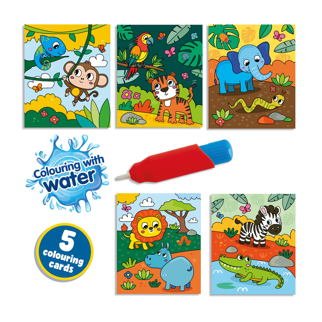 SES Creative, Paint with Water - Safari Coloring Book