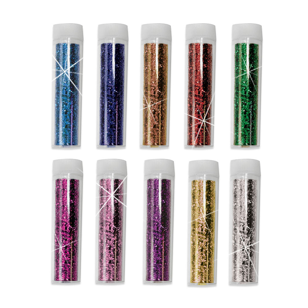 SES Creative, Bionedbrydeligt glitter - 10 farver