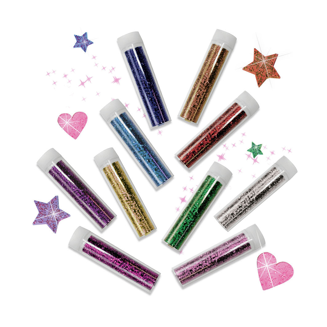 SES Creative, Bionedbrydeligt glitter - 10 farver