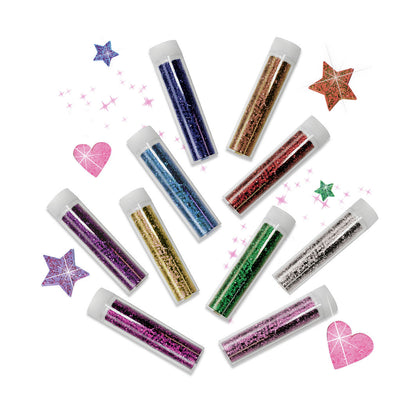 SES Creative, Bionedbrydeligt glitter - 10 farver