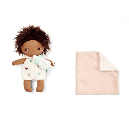 Lilliputiens Misha Doll in Basket, 21 cm
