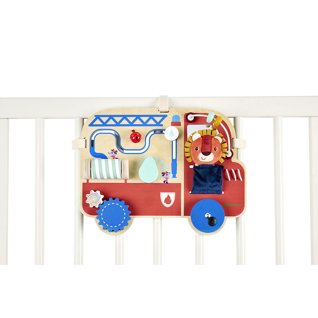Lilliputiens Wooden Activity Board, Fire Truck