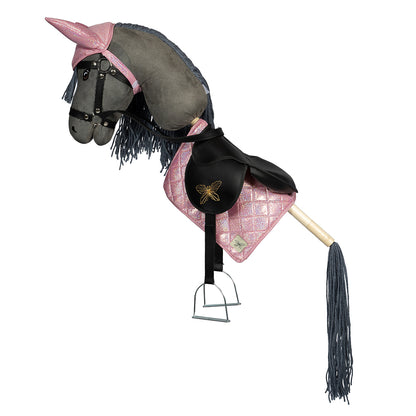 By Astrup Saddle Pad and Hood for Hobby Horses, Pink