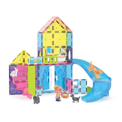 Magna-Tiles Magnetisk byggesæt, Kæledyrslegeland - 50 dele