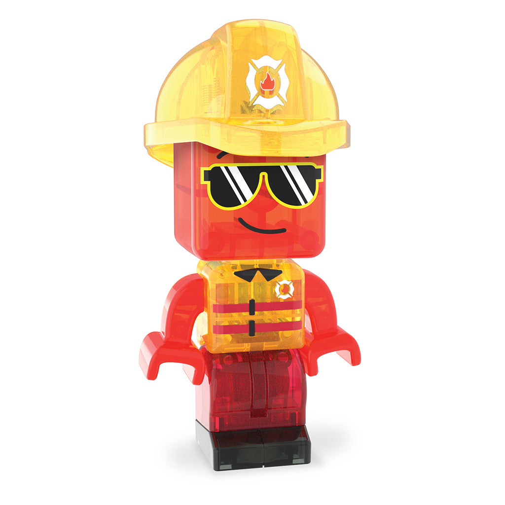 Magna-Tiles Magnetic Building Set, Fire and Rescue Station - 27 Pieces